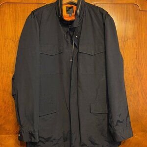 EXPRESS Mens Full Zip Casual Jacket Orange Thinsulate Liner Size XL Black